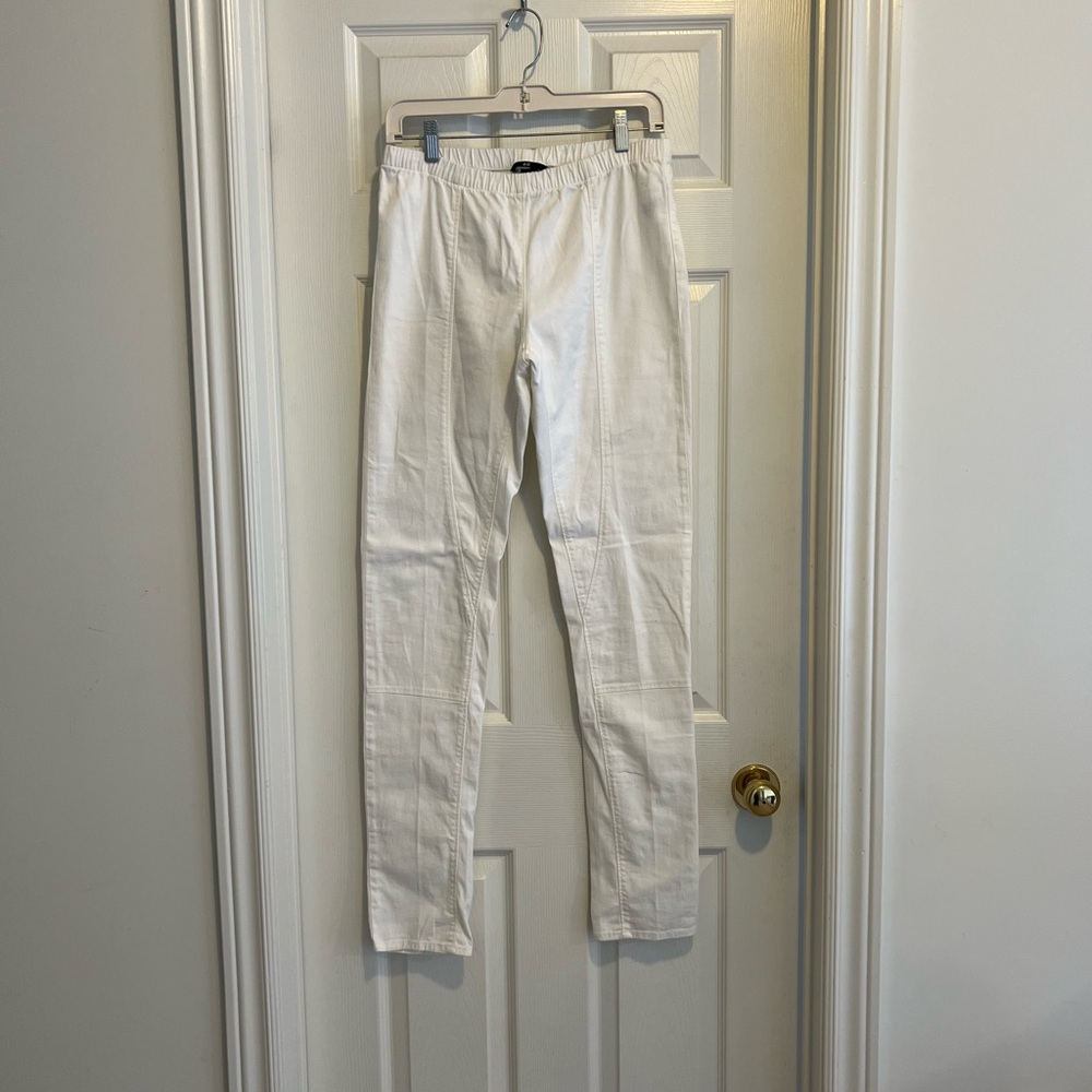 H&M white cotton pants size medium